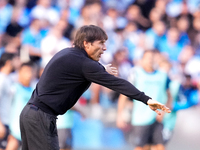 Antonio Conte Head Coach of SSC Napoli gestures during the serie Serie A Enilive match between SSC Napoli and Atalanta BC at Stadio Diego Ar...