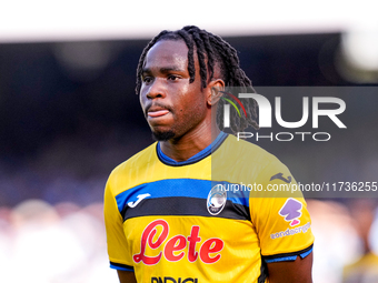 Ademola Lookman of Atalanta BC looks on during the serie Serie A Enilive match between SSC Napoli and Atalanta BC at Stadio Diego Armando Ma...