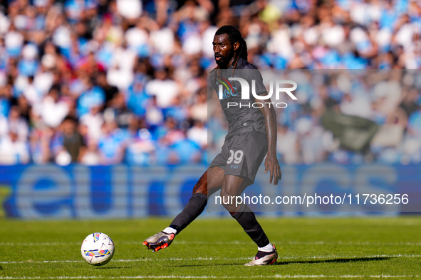 Andre-Frank Zambo Anguissa of SSC Napoli during the serie Serie A Enilive match between SSC Napoli and Atalanta BC at Stadio Diego Armando M...