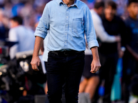 Gian Piero Gasperini Head Coach of Atalanta BC looks on during the serie Serie A Enilive match between SSC Napoli and Atalanta BC at Stadio...