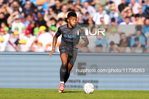 David Neres of SSC Napoli during the serie Serie A Enilive match between SSC Napoli and Atalanta BC at Stadio Diego Armando Maradona on Nove...