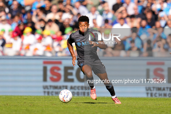 David Neres of SSC Napoli during the serie Serie A Enilive match between SSC Napoli and Atalanta BC at Stadio Diego Armando Maradona on Nove...