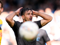 Giovanni Simeone of SSC Napoli looks dejected during the serie Serie A Enilive match between SSC Napoli and Atalanta BC at Stadio Diego Arma...