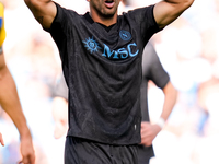 Giovanni Simeone of SSC Napoli looks dejected during the serie Serie A Enilive match between SSC Napoli and Atalanta BC at Stadio Diego Arma...