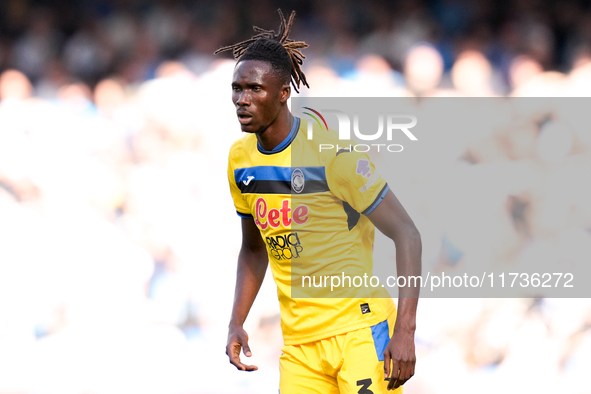 Odilon Kossounou of Atalanta BC during the serie Serie A Enilive match between SSC Napoli and Atalanta BC at Stadio Diego Armando Maradona o...