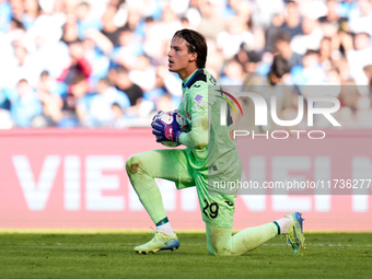 Marco Carnesecchi of Atalanta BC during the serie Serie A Enilive match between SSC Napoli and Atalanta BC at Stadio Diego Armando Maradona...