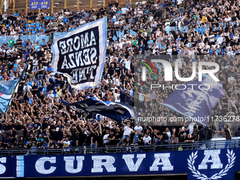 Supporters of SSC Napoli during the serie Serie A Enilive match between SSC Napoli and Atalanta BC at Stadio Diego Armando Maradona on Novem...