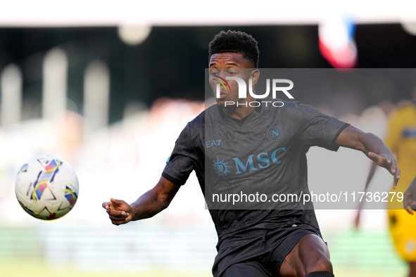 David Neres of SSC Napoli during the serie Serie A Enilive match between SSC Napoli and Atalanta BC at Stadio Diego Armando Maradona on Nove...