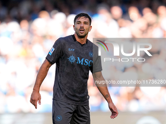 Giovanni Simeone of SSC Napoli looks on during the serie Serie A Enilive match between SSC Napoli and Atalanta BC at Stadio Diego Armando Ma...