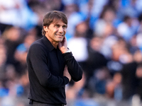 Antonio Conte Head Coach of SSC Napoli looks on during the serie Serie A Enilive match between SSC Napoli and Atalanta BC at Stadio Diego Ar...