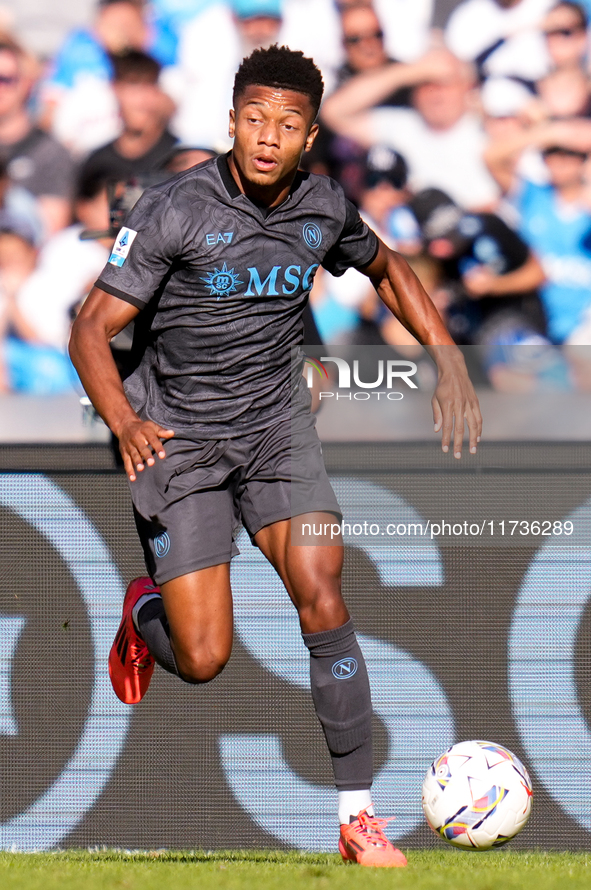 David Neres of SSC Napoli during the serie Serie A Enilive match between SSC Napoli and Atalanta BC at Stadio Diego Armando Maradona on Nove...