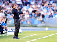 Antonio Conte Head Coach of SSC Napoli reacts during the serie Serie A Enilive match between SSC Napoli and Atalanta BC at Stadio Diego Arma...