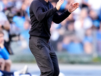 Antonio Conte Head Coach of SSC Napoli reacts during the serie Serie A Enilive match between SSC Napoli and Atalanta BC at Stadio Diego Arma...