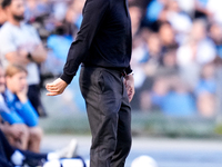 Antonio Conte Head Coach of SSC Napoli yells during the serie Serie A Enilive match between SSC Napoli and Atalanta BC at Stadio Diego Arman...