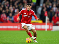 Morgan Gibbs-White of Nottingham Forest participates in the Premier League match between Nottingham Forest and West Ham United at the City G...