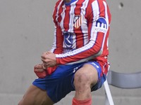 In Madrid, Spain, on November 3, Giuliano Simeone of Atletico de Madrid celebrates a goal during the La Liga 2024/25 match between Atletico...