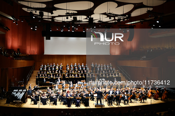 A view during the Eufonie Festival concert at ICE Congress Center in Krakow, Poland on November 2, 2024. 