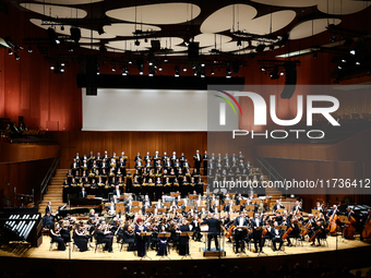 A view during the Eufonie Festival concert at ICE Congress Center in Krakow, Poland on November 2, 2024. (