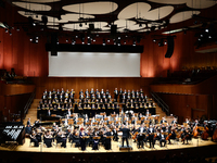 A view during the Eufonie Festival concert at ICE Congress Center in Krakow, Poland on November 2, 2024. (