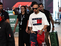 Lewis Hamilton pays tribute to Ayrton Senna during the Formula 1 Lenovo Grande Premio De Sao Paulo 2024 in Sao Paulo, Brazil, on November 3,...