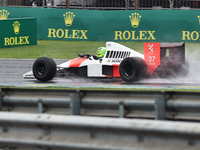 Lewis Hamilton pays tribute to Ayrton Senna during the Formula 1 Lenovo Grande Premio De Sao Paulo 2024 in Sao Paulo, Brazil, on November 3,...