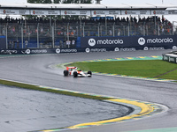 Lewis Hamilton pays tribute to Ayrton Senna during the Formula 1 Lenovo Grande Premio De Sao Paulo 2024 in Sao Paulo, Brazil, on November 3,...