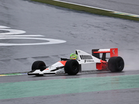 Lewis Hamilton pays tribute to Ayrton Senna during the Formula 1 Lenovo Grande Premio De Sao Paulo 2024 in Sao Paulo, Brazil, on November 3,...