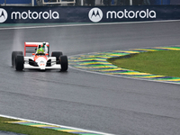 Lewis Hamilton pays tribute to Ayrton Senna during the Formula 1 Lenovo Grande Premio De Sao Paulo 2024 in Sao Paulo, Brazil, on November 3,...