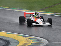 Lewis Hamilton pays tribute to Ayrton Senna during the Formula 1 Lenovo Grande Premio De Sao Paulo 2024 in Sao Paulo, Brazil, on November 3,...