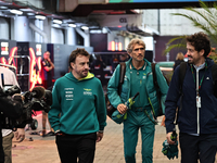 Fernando Alonso of Spain drives the (14) Aston Martin Aramco Cognizant F1 Team AMR24 Mercedes during the Formula 1 Lenovo Grande Premio De S...