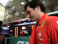 Carlos Sainz Jr. of Spain drives the (55) Scuderia Ferrari SF-24 Ferrari during the Formula 1 Lenovo Grande Premio De Sao Paulo 2024 in Sao...