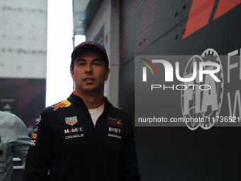 Sergio Perez of Mexico drives the (11) Oracle Red Bull Racing RB20 Honda RBPT during the Formula 1 Lenovo Grande Premio De Sao Paulo 2024 in...