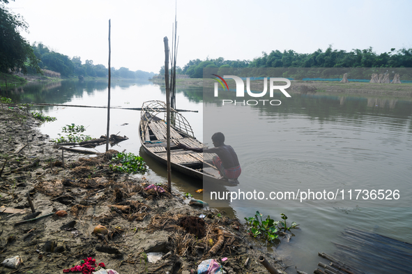 The Jalangi River is almost devoid of fish due to pollution. Casting a net for fish in the river often results in garbage instead of fish. T...