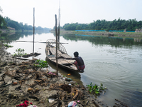 The Jalangi River is almost devoid of fish due to pollution. Casting a net for fish in the river often results in garbage instead of fish. T...