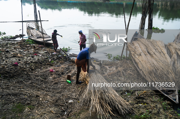 Jalangi River Is Almost Devoid Of Fish Due To Pollution. Casting A Net For Fish In A River Often Results In Garbage Arriving Instead Of Fish...