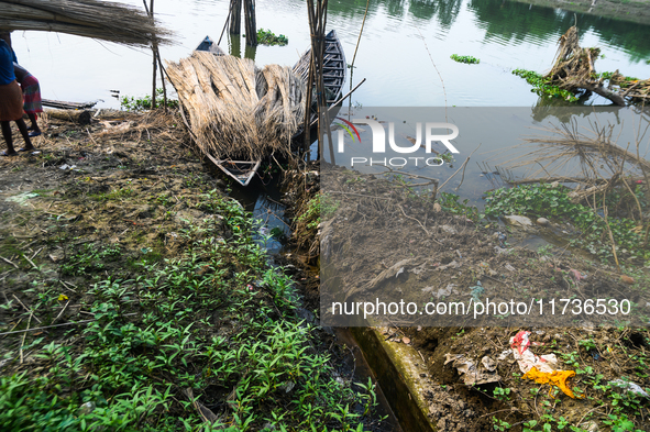 Jalangi River Is Almost Devoid Of Fish Due To Pollution. Casting A Net For Fish In A River Often Results In Garbage Arriving Instead Of Fish...