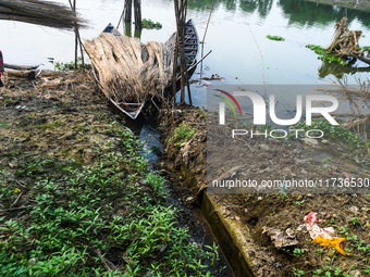 Jalangi River Is Almost Devoid Of Fish Due To Pollution. Casting A Net For Fish In A River Often Results In Garbage Arriving Instead Of Fish...