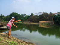 Jalangi River Is Almost Devoid Of Fish Due To Pollution. Casting A Net For Fish In A River Often Results In Garbage Arriving Instead Of Fish...