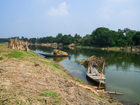 Jalangi River Is Almost Devoid Of Fish Due To Pollution. Casting A Net For Fish In A River Often Results In Garbage Arriving Instead Of Fish...