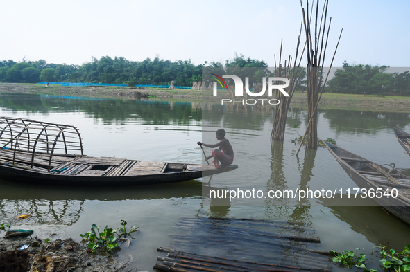 Jalangi River Is Almost Devoid Of Fish Due To Pollution. Casting A Net For Fish In A River Often Results In Garbage Arriving Instead Of Fish...