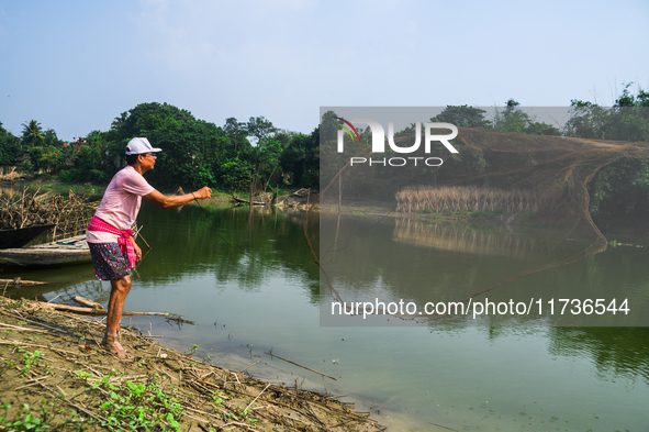 Jalangi River Is Almost Devoid Of Fish Due To Pollution. Casting A Net For Fish In A River Often Results In Garbage Arriving Instead Of Fish...