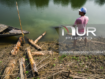 Jalangi River Is Almost Devoid Of Fish Due To Pollution. Casting A Net For Fish In A River Often Results In Garbage Arriving Instead Of Fish...