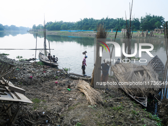 Jalangi River Is Almost Devoid Of Fish Due To Pollution. Casting A Net For Fish In A River Often Results In Garbage Arriving Instead Of Fish...