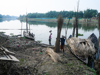 Jalangi River Is Almost Devoid Of Fish Due To Pollution. Casting A Net For Fish In A River Often Results In Garbage Arriving Instead Of Fish...