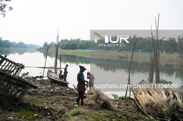 Jalangi River Is Almost Devoid Of Fish Due To Pollution. Casting A Net For Fish In A River Often Results In Garbage Arriving Instead Of Fish...