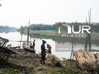 Jalangi River Is Almost Devoid Of Fish Due To Pollution. Casting A Net For Fish In A River Often Results In Garbage Arriving Instead Of Fish...