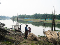 Jalangi River Is Almost Devoid Of Fish Due To Pollution. Casting A Net For Fish In A River Often Results In Garbage Arriving Instead Of Fish...