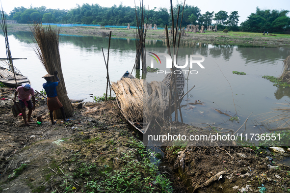 Jalangi River Is Almost Devoid Of Fish Due To Pollution. Casting A Net For Fish In A River Often Results In Garbage Arriving Instead Of Fish...