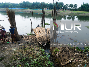 Jalangi River Is Almost Devoid Of Fish Due To Pollution. Casting A Net For Fish In A River Often Results In Garbage Arriving Instead Of Fish...