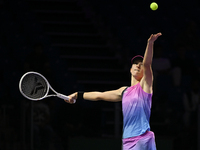 RIYADH, SAUDI ARABIA - NOVEMBER 03: Iga Swiatek of Poland during her match against Barbora Krejcikovas of Czech Republic on day 2 of the 202...